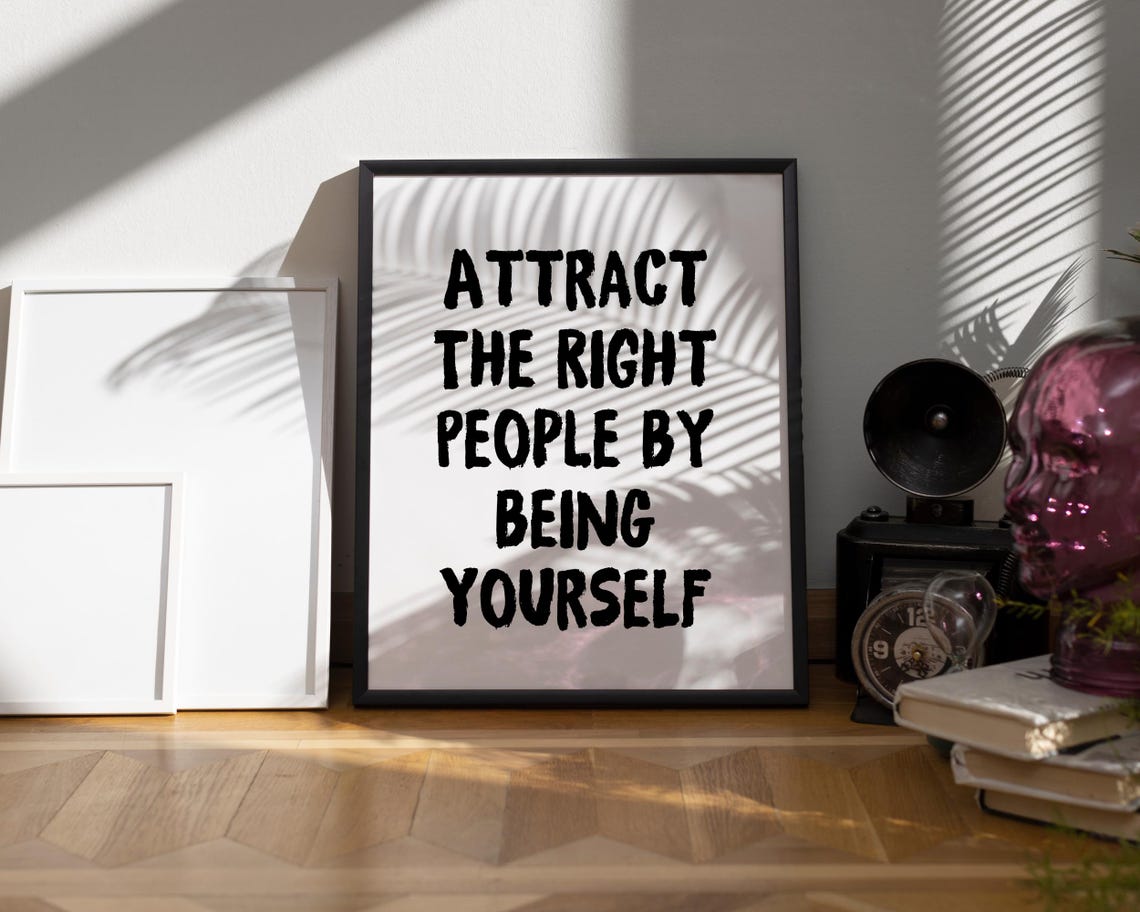 Manifestation Art Print Retro Affirmation Wall 70s Manifest Poster Trendy Decor Gradient