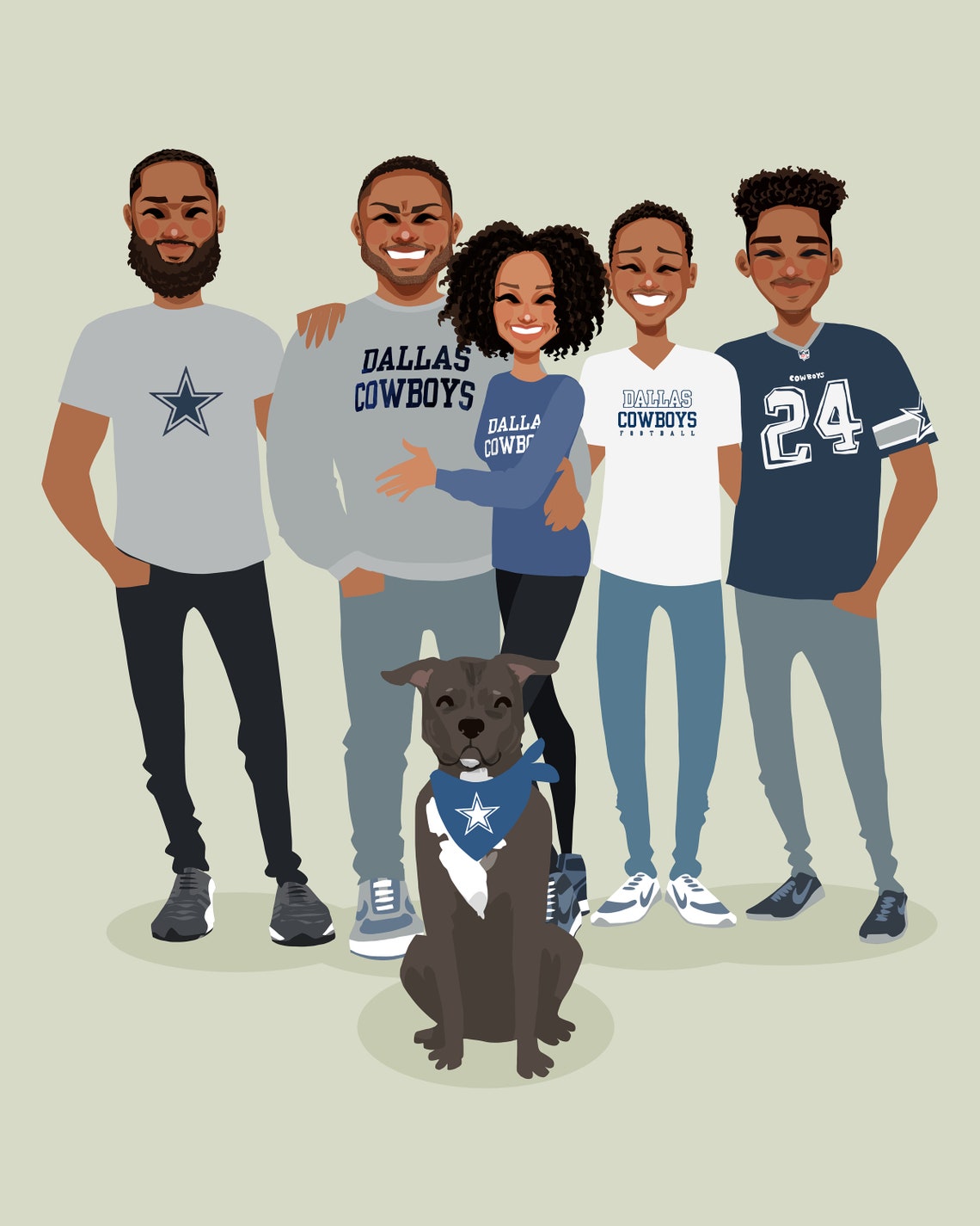 Custom Los Angeles Lakers Family Portrait Sports Gear Poster - Image 3