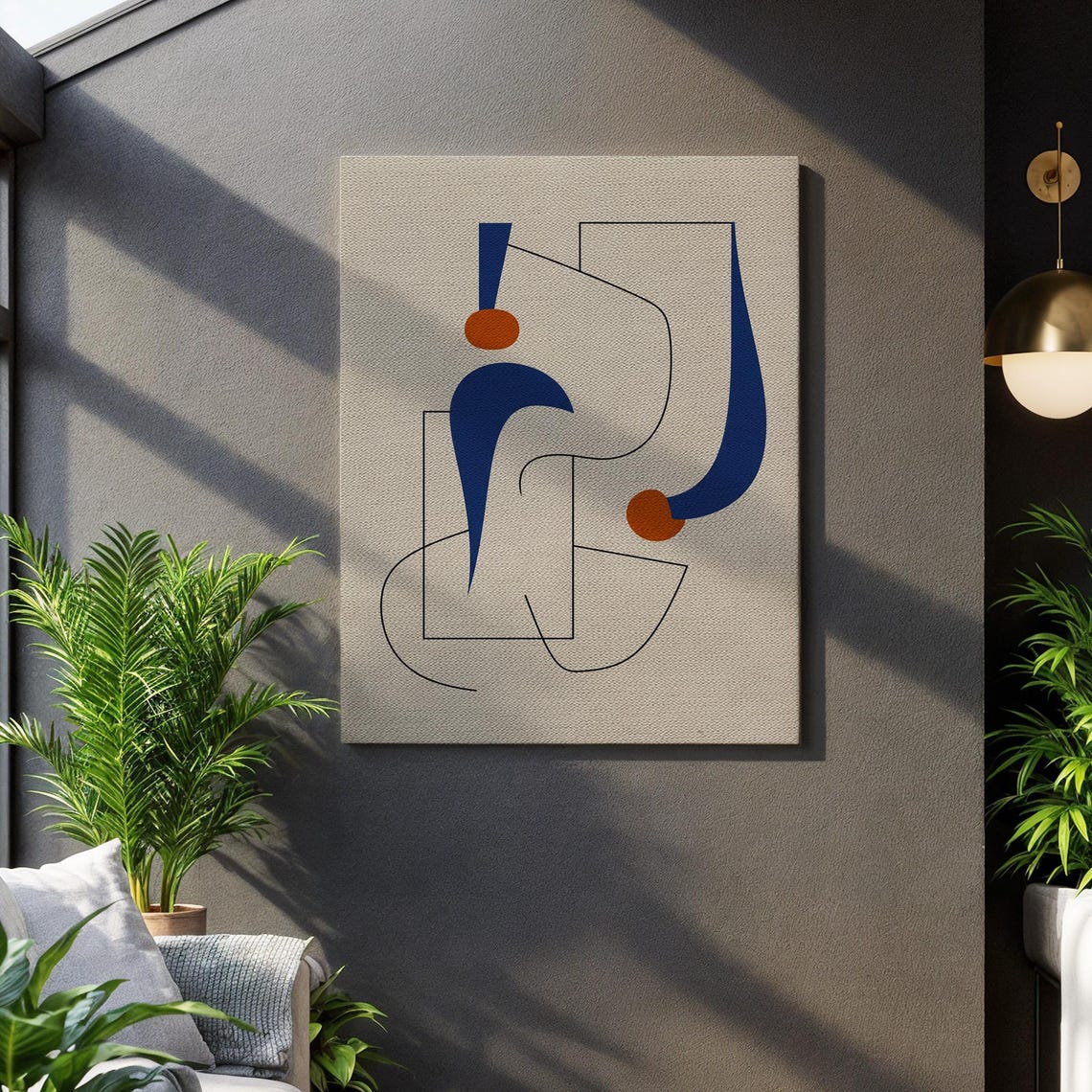 Geometric Form Display Minimalist Line Sketch Dynamic Shape Composition Fluid Spatial Movement Unique Gift Surprise Home Decor Elegance