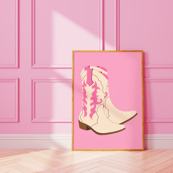 Cowboy Boots Print Funky Wall Art Fashion Prints A3 A4 8x10 A5 5x7