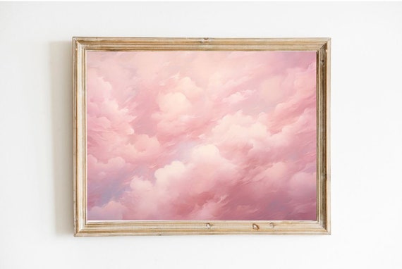 Pastel Southwestern Pink Clouds Desert Sunset Girly Purple Wall Art Fine Print
