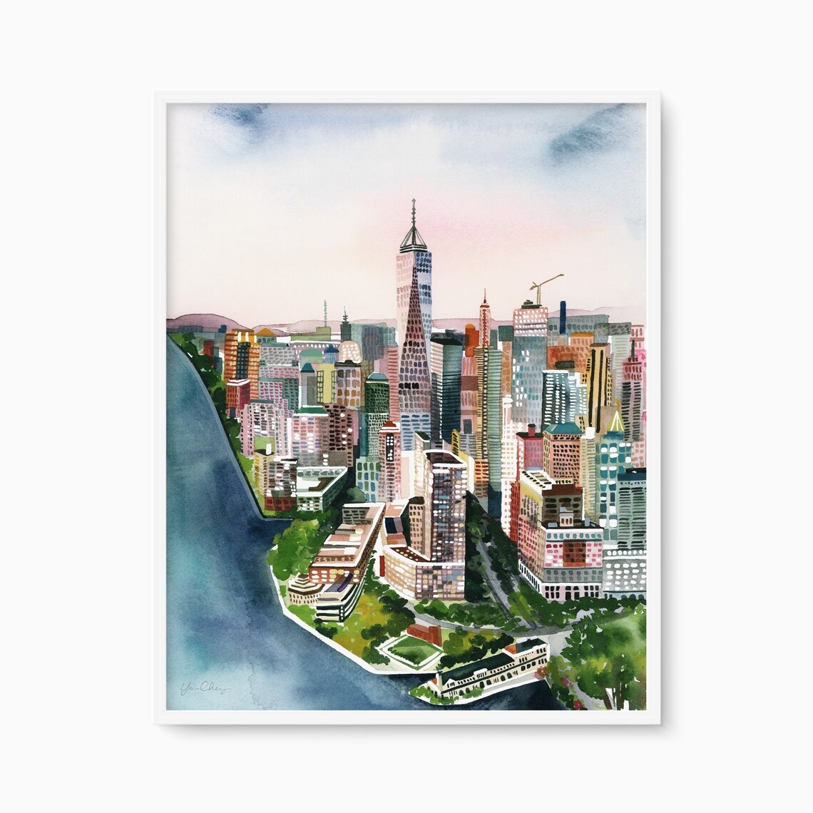 One World Trade Center New York City Travel Poster