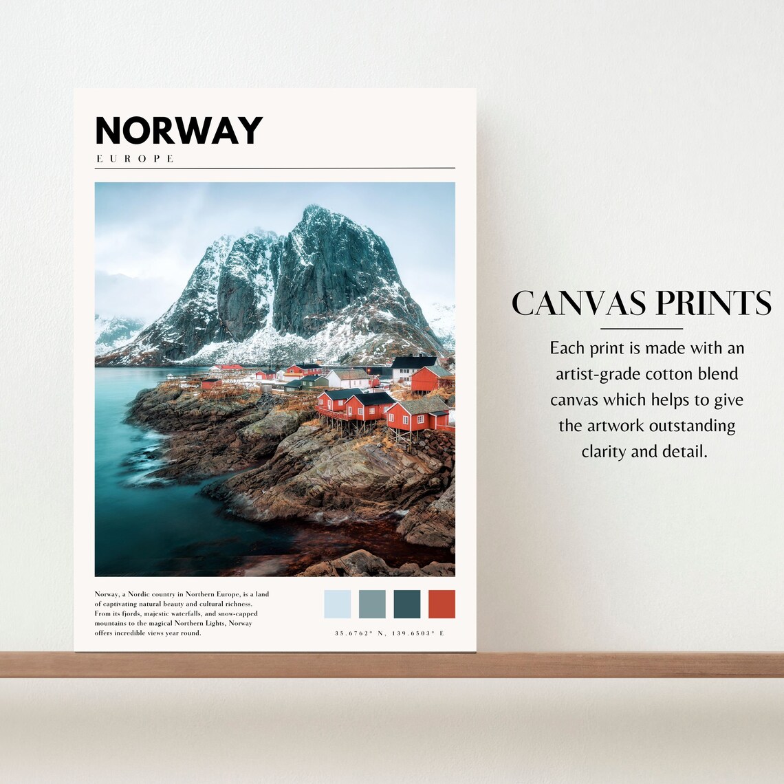 Norway Travel Poster, European Wall Art Print - Image 4