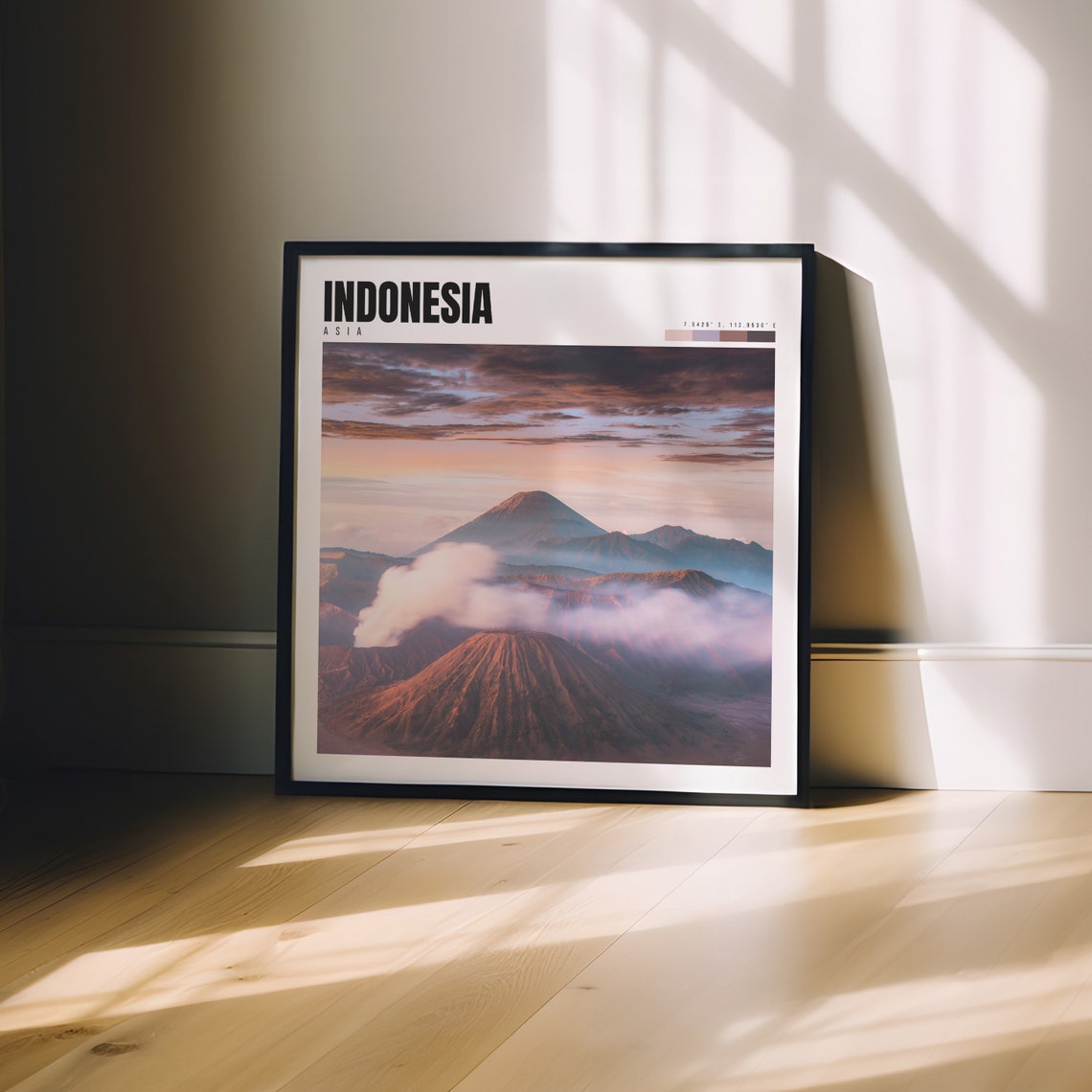 Indonesia Mount Bromo Smoking Volcano Sunrise Cloudscape Poster - Image 3