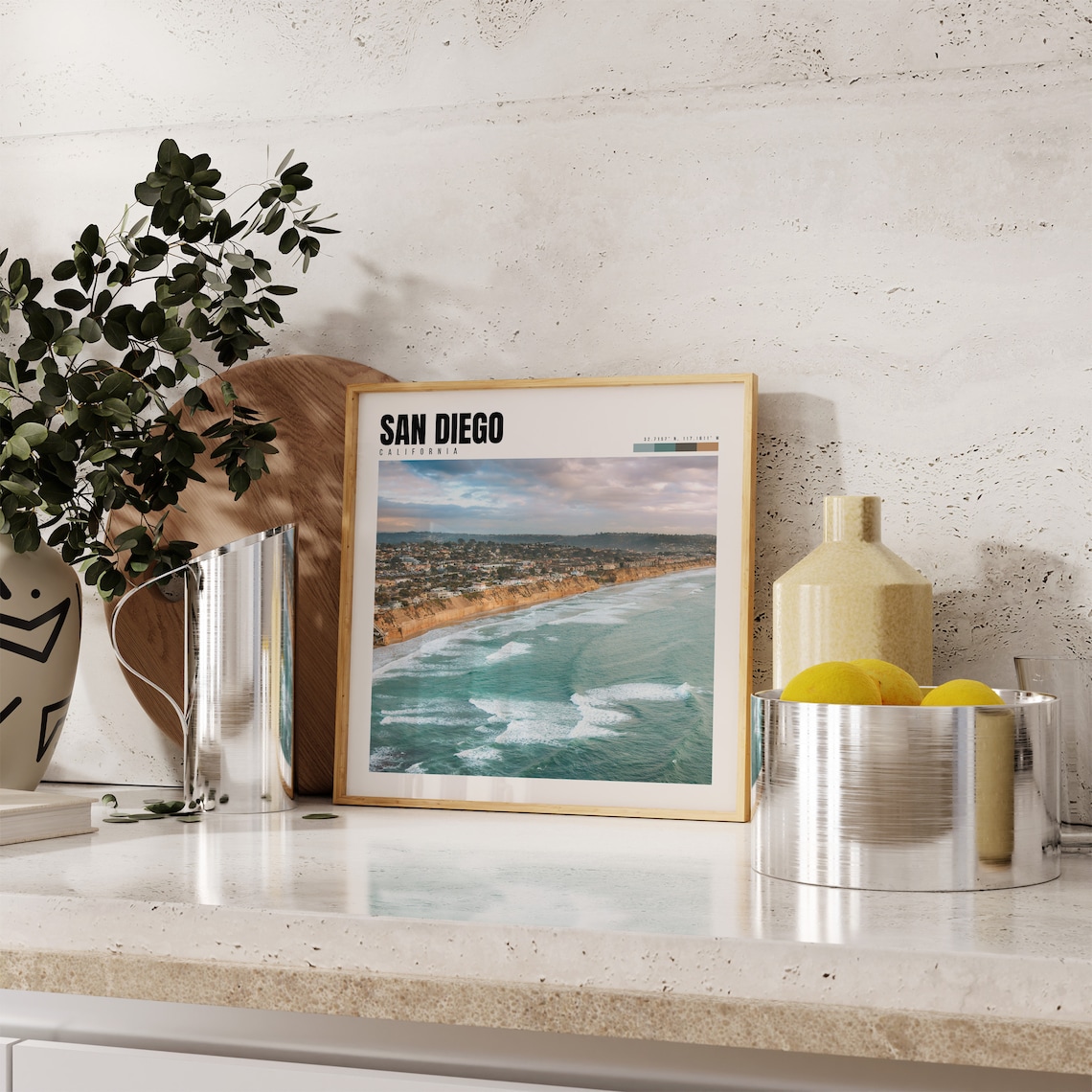 San Diego California Travel Poster, La Jolla Beach - Image 4