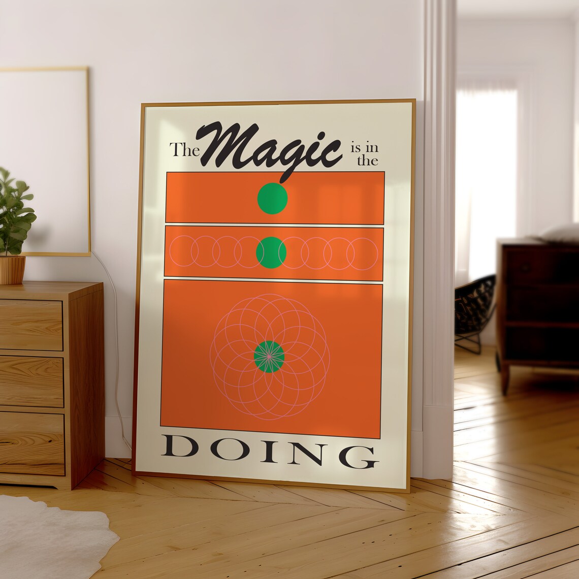 The Magic Is In The Doing Retro Art Print - Image 3