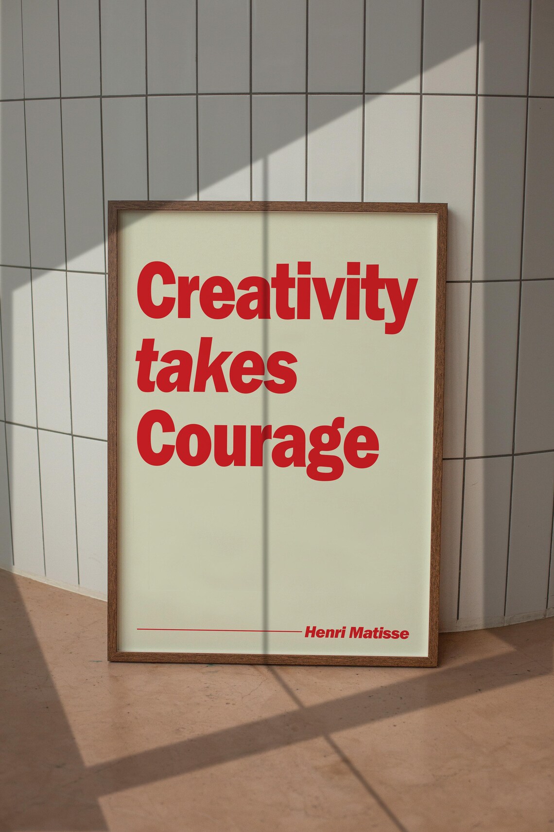 Creativity Takes Courage Retro Quote Art Print - Image 4