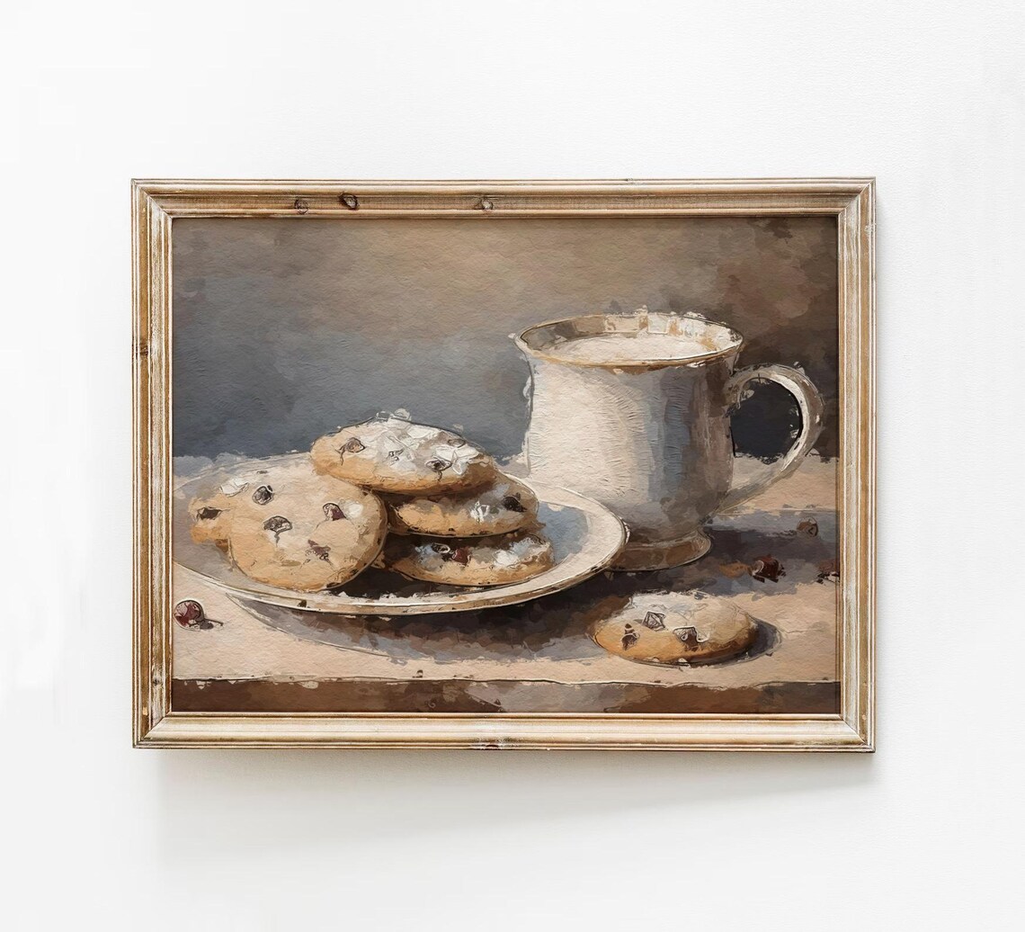 Milk And Cookies Santa Christmas Eve Art Print