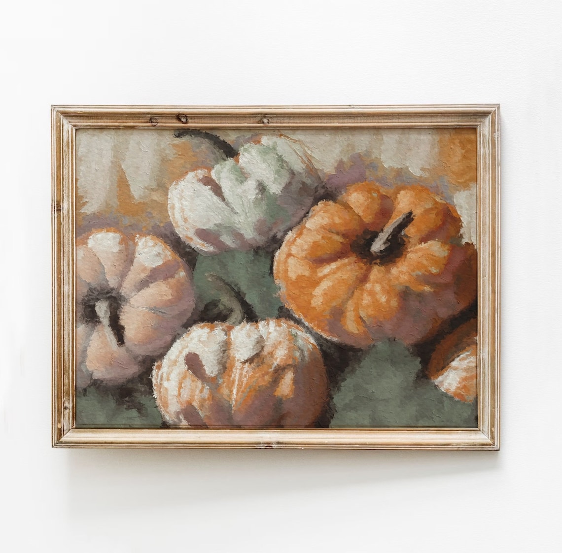 Abstract Pumpkins Painting, Modern Autumn Art Print