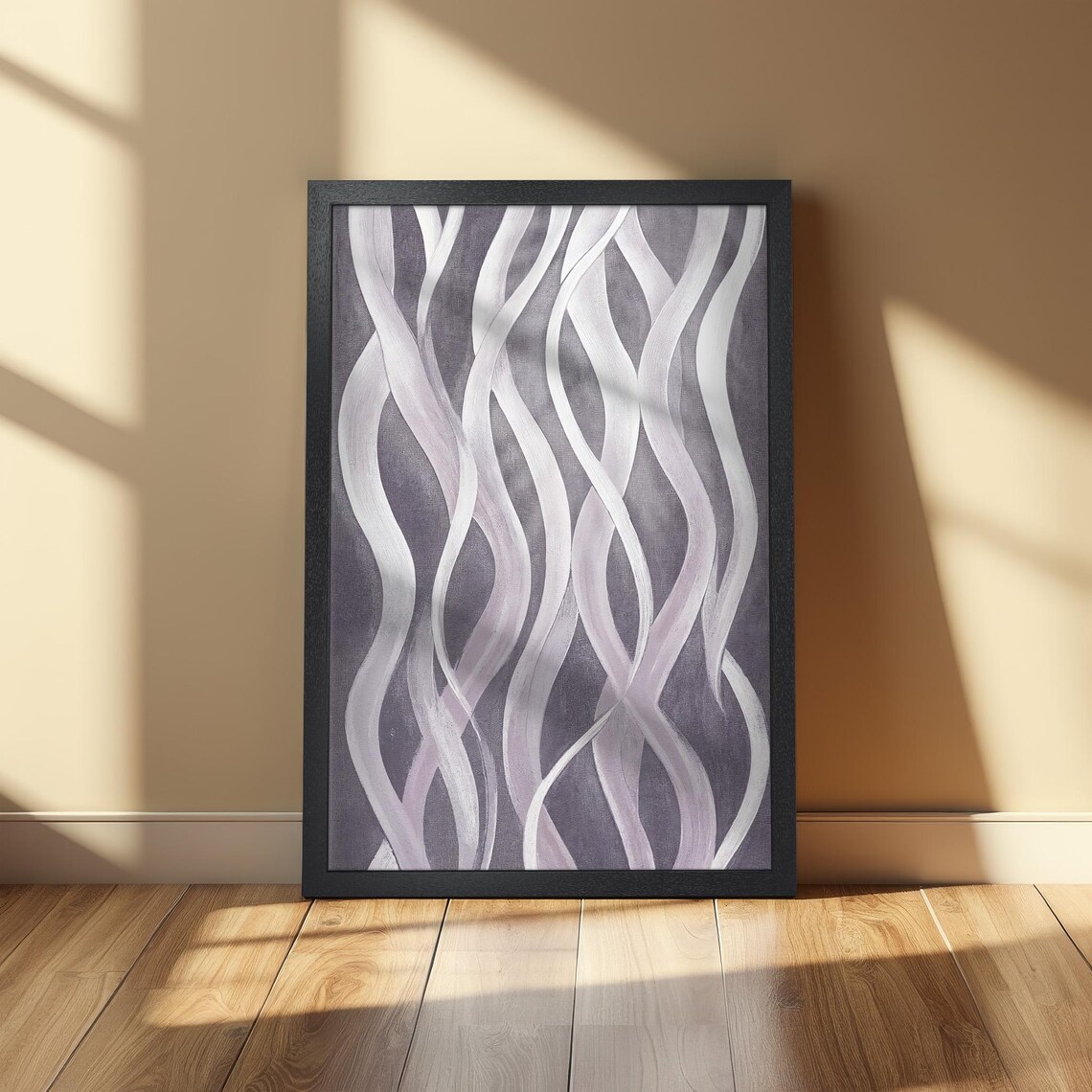 Elegant Waves Abstract Poster, Modern Minimalist Art - Image 2