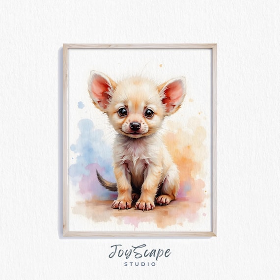 Baby Animal Nursery Print Adorable Puppy Painting Wall Art Cute Decor Watercolor Pup Illustration 470