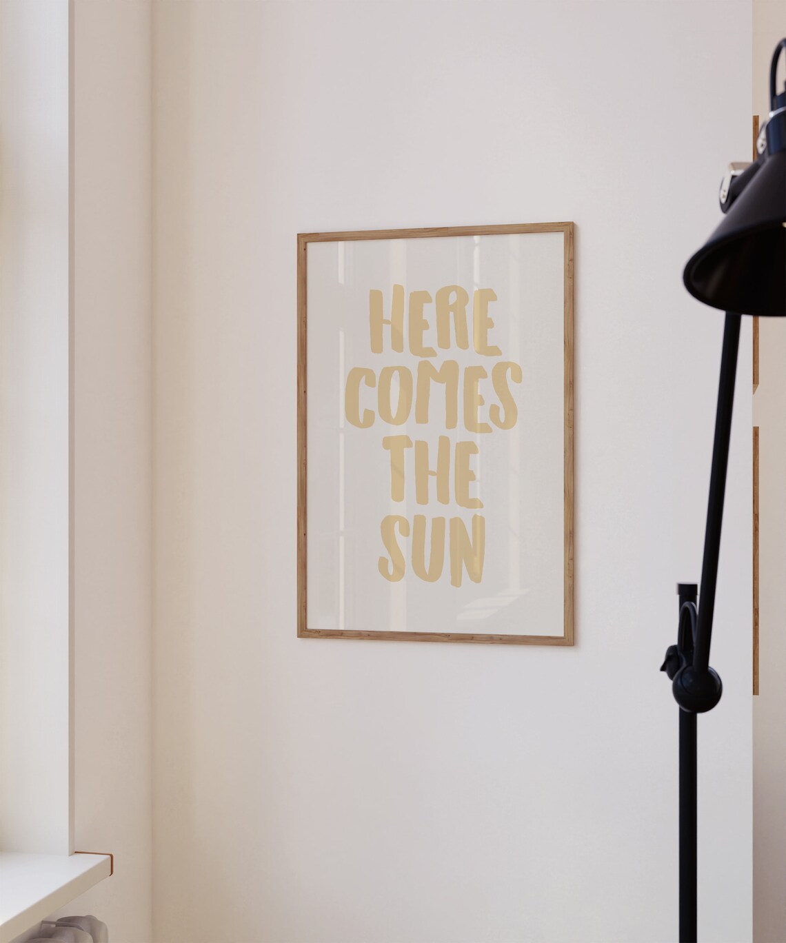 Here Comes The Sun Coastal Typography Art Print