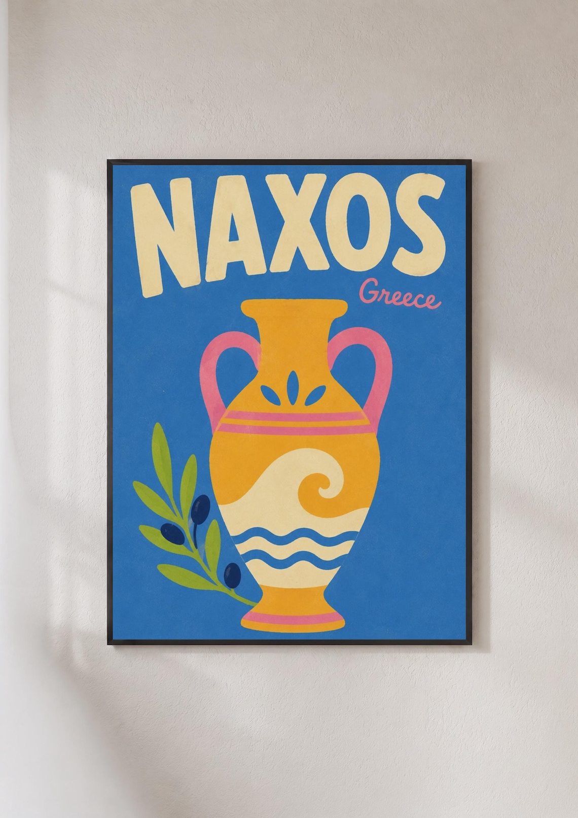 Naxos Greece Greek Amphora Vase Aegean Travel Sunlit Bold Poster