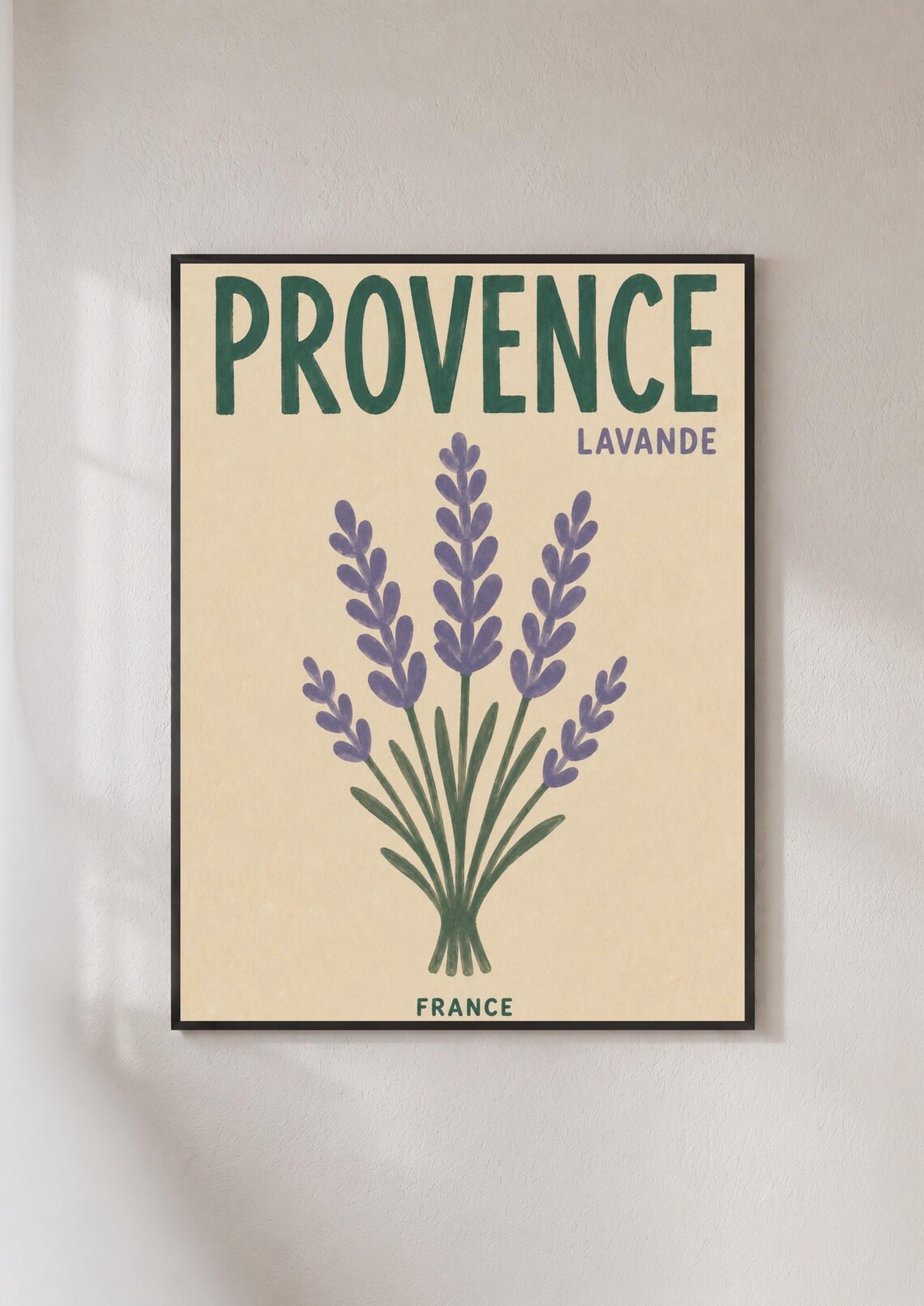 Provence France Lavender Travel Poster Lavande Floral Retro Kitchen Art