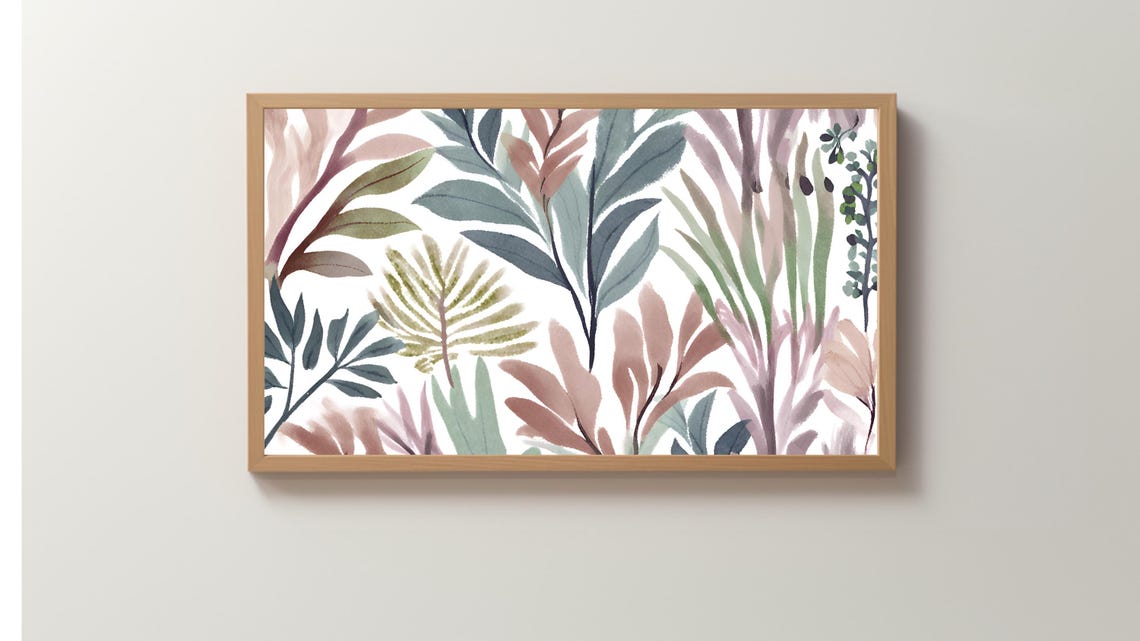 Watercolor Leafy Branches Green Botanical Modern Farmhouse Wall Art - Image 3