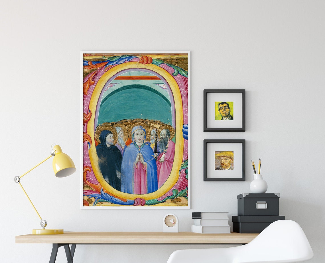 Osservanza Master All Saints 1440 Medieval Illuminated Art Poster - Image 4
