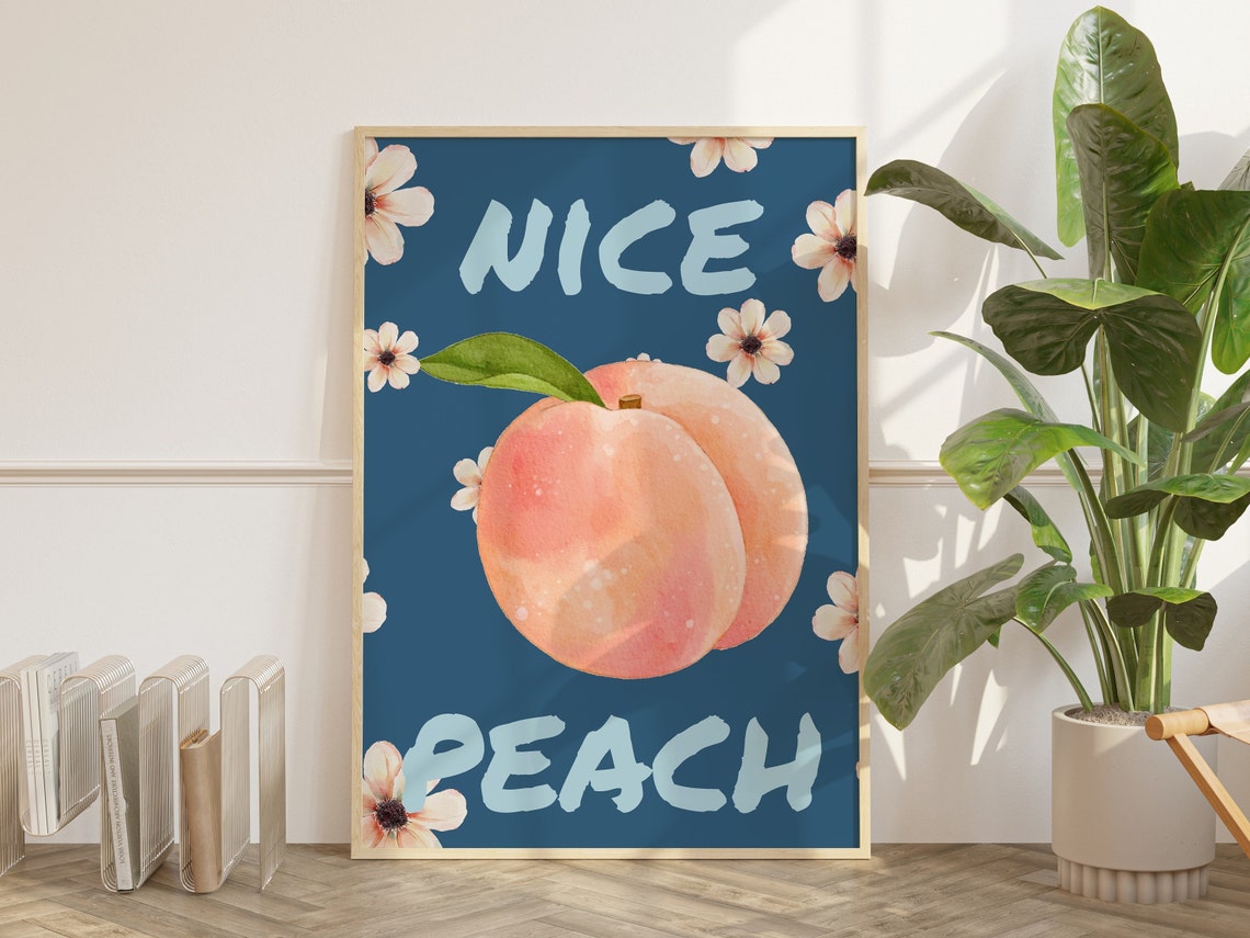 Nice Peach Peachy Bathroom Wall Art Bathroom Decor Bathroom Accessories Prints In Uk Funny Bathroom Print Bathroom Art Wc Wall Art Prints - Image 2