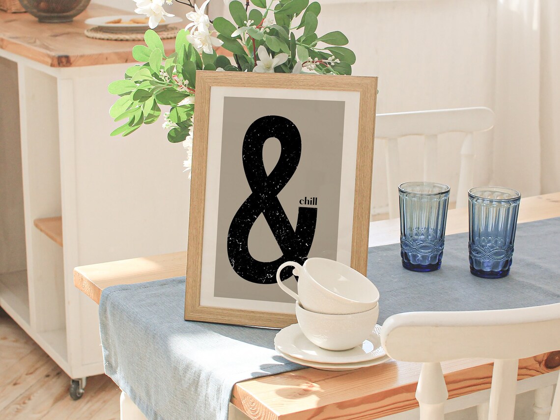 And Chill Quote Typography, Retro Hallway Decor - Image 3