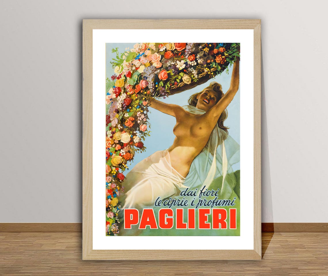 Paglieri Dai Fiori Le Ciprie I Profumi Italy Vintage Poster Italian Story Of Quality Retro Art Art Deco Poster