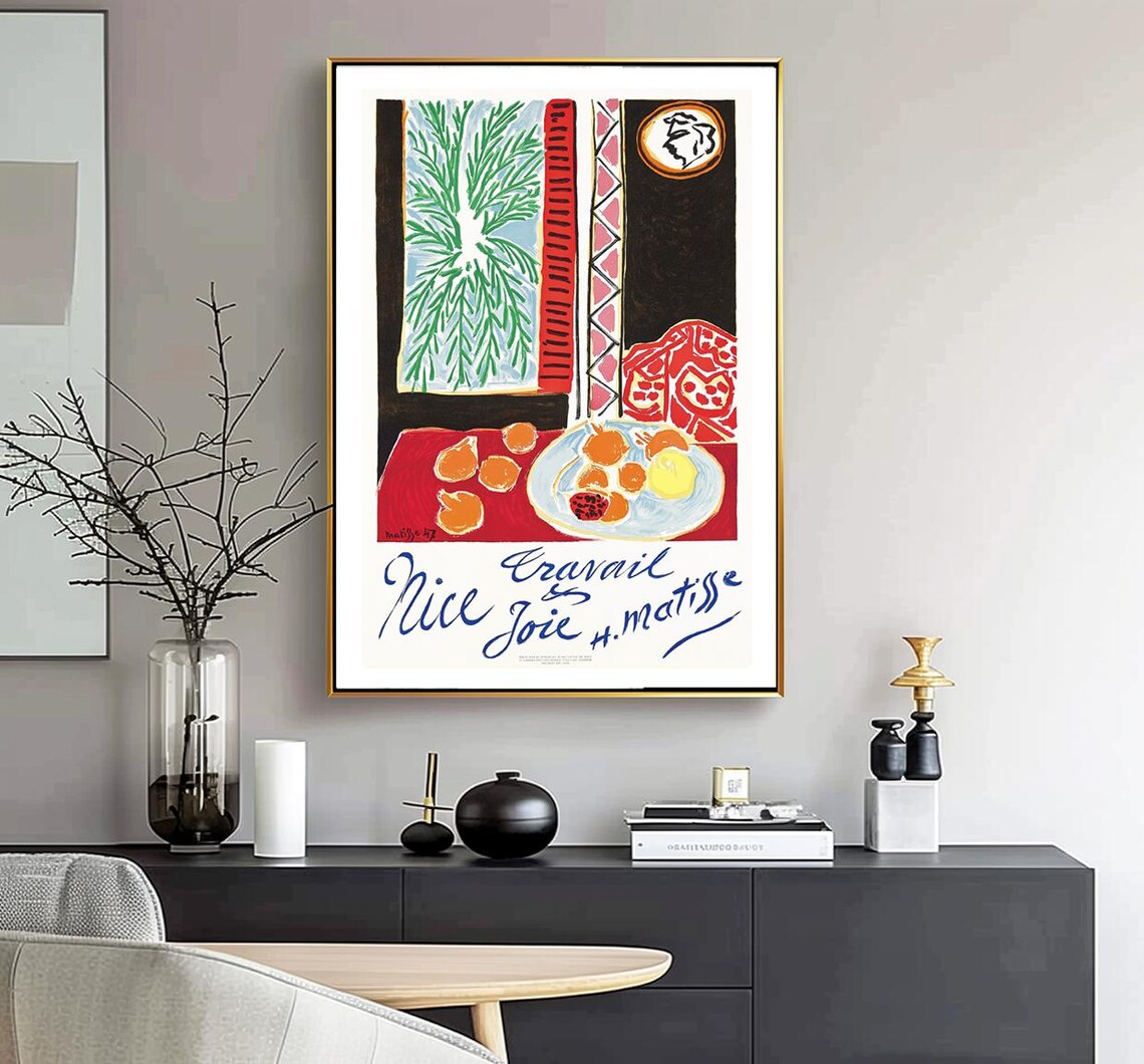 Henri Matisse Nice Travail Et Joie Still Life Fruit Window Poster - Image 3