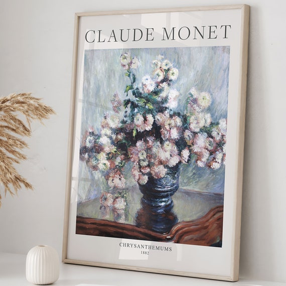 Claude Monet Flower Bouquet, Scandi Style Art Print