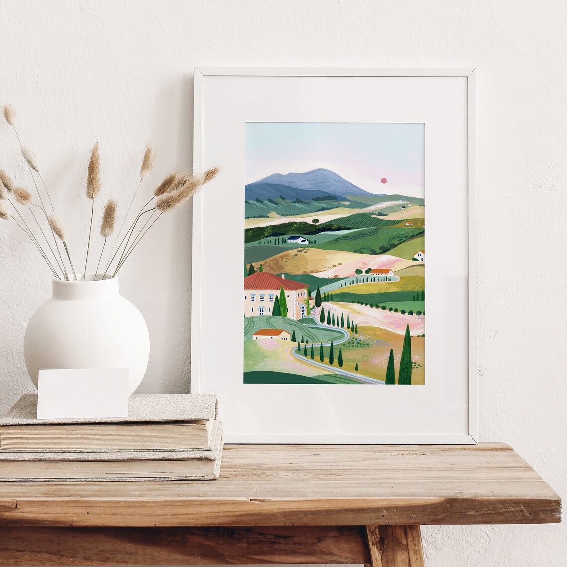 Tuscany Val Dorcia Travel Poster, Italy Wall Art - Image 3