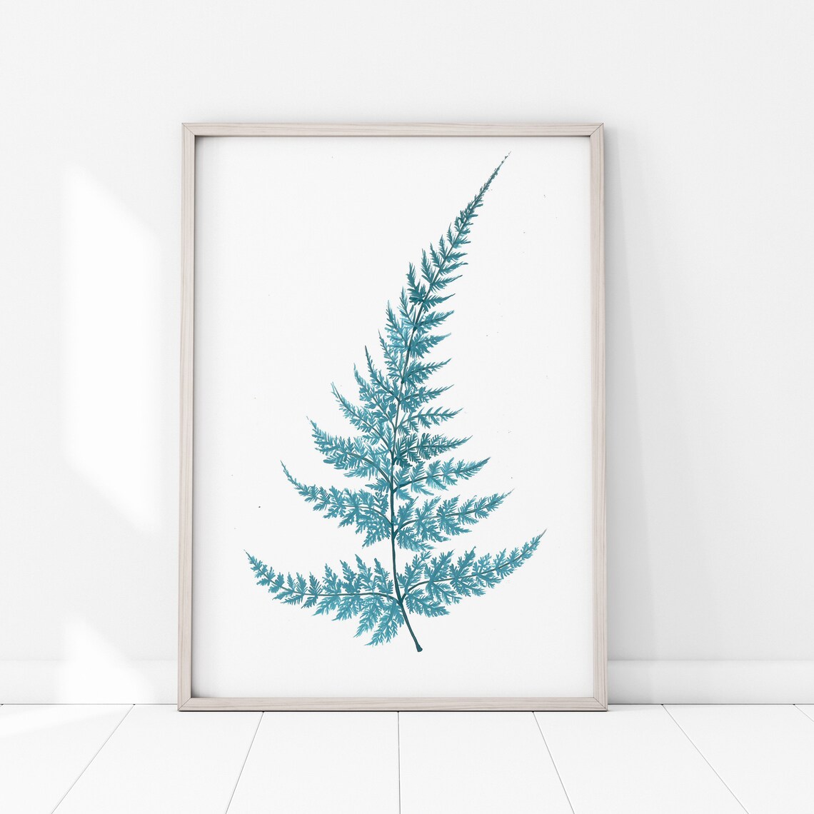 Fern Botanical Illustration Bathroom Wall Art Print - Image 3