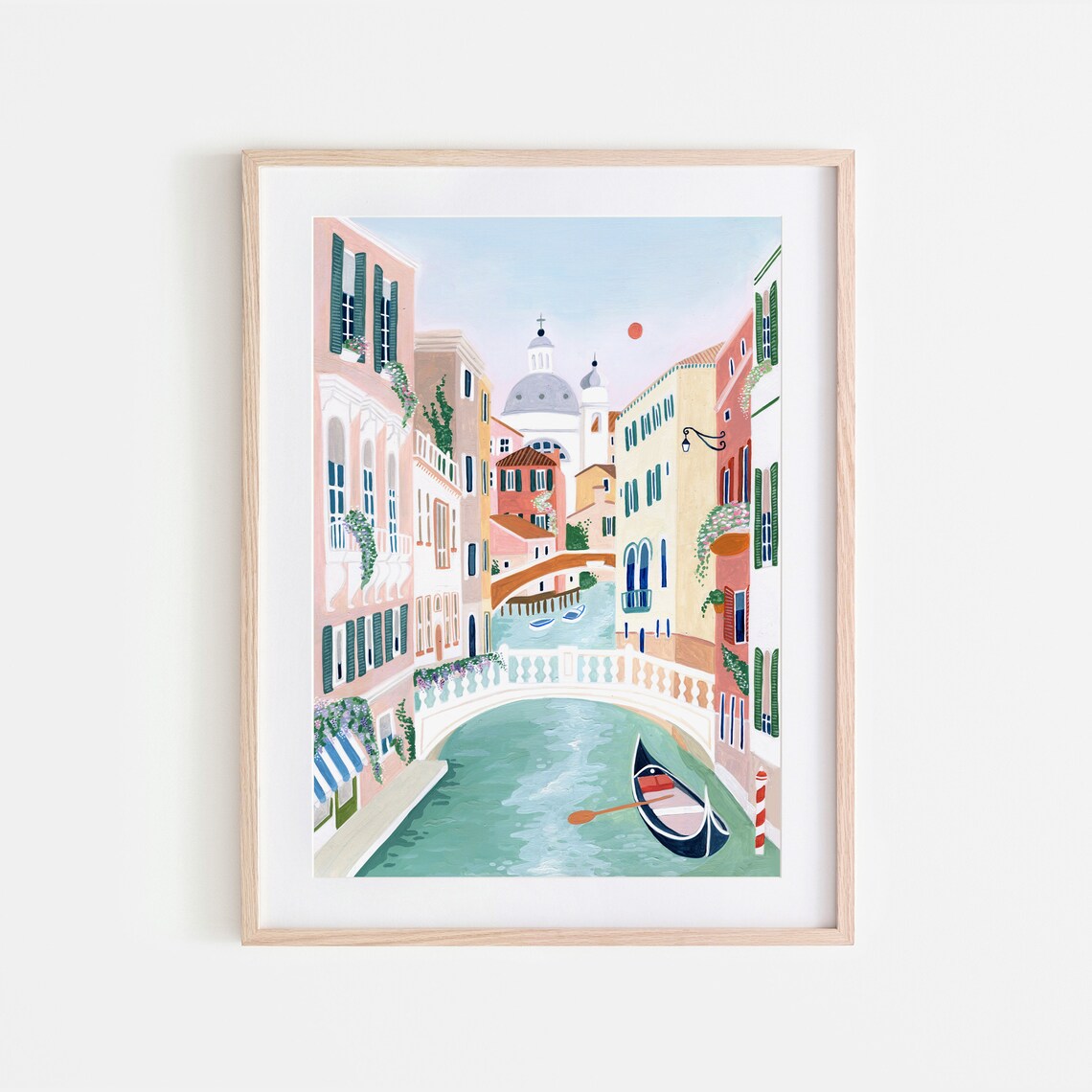 Venice Italy Travel Poster, Venezia Wall Art Print