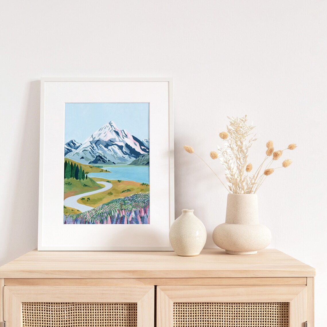 Aoraki Mount Cook New Zealand Travel Poster, Art Print - Image 5