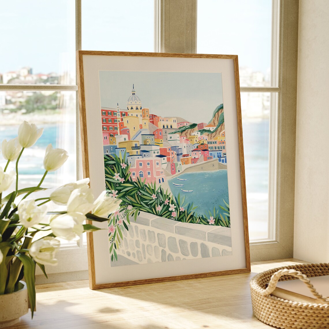 Procida Travel Poster, Italian Coast Landscape - Image 5