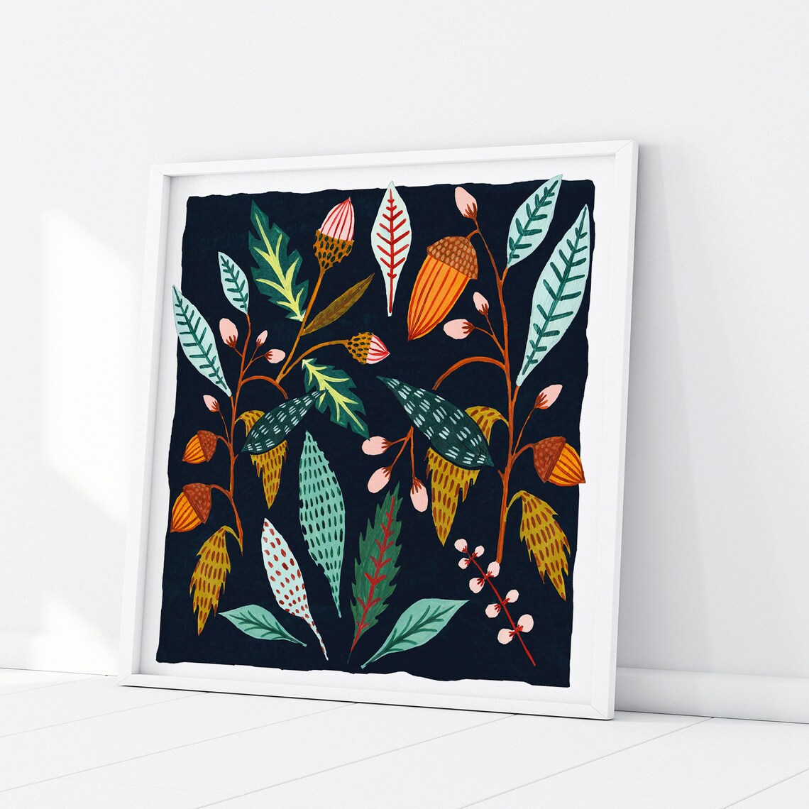 Fall Woodland Botanical Art Print, Autumn Decor - Image 3