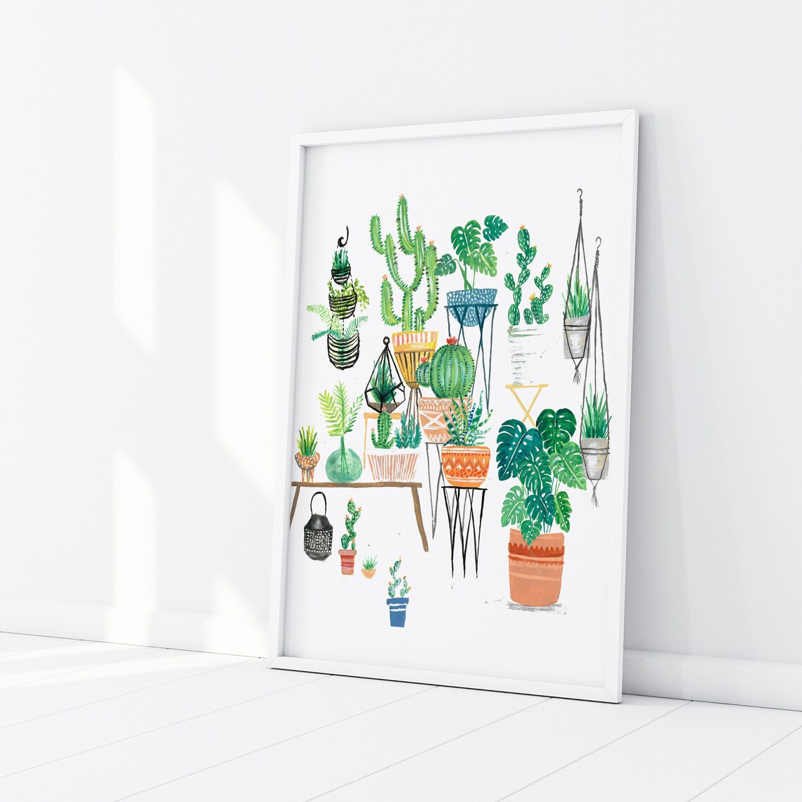 Cactus Botanical Illustration Art Print, Boho - Image 3