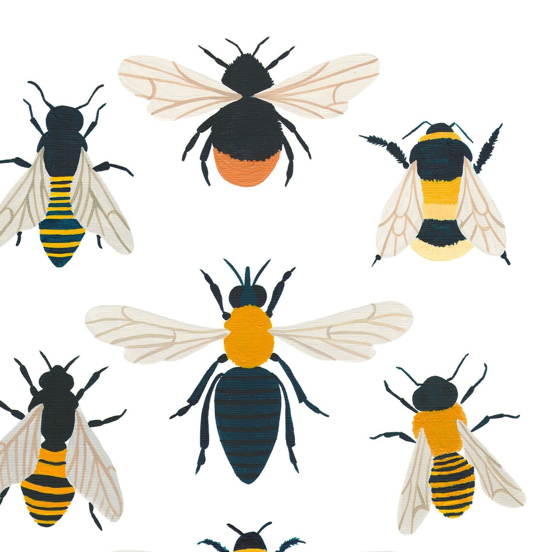 British Bee Species Art Print, Bumblebee Nursery Decor - Image 2