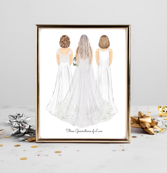 Three Generations of Love Mother Daughter Grandmother Art Poster