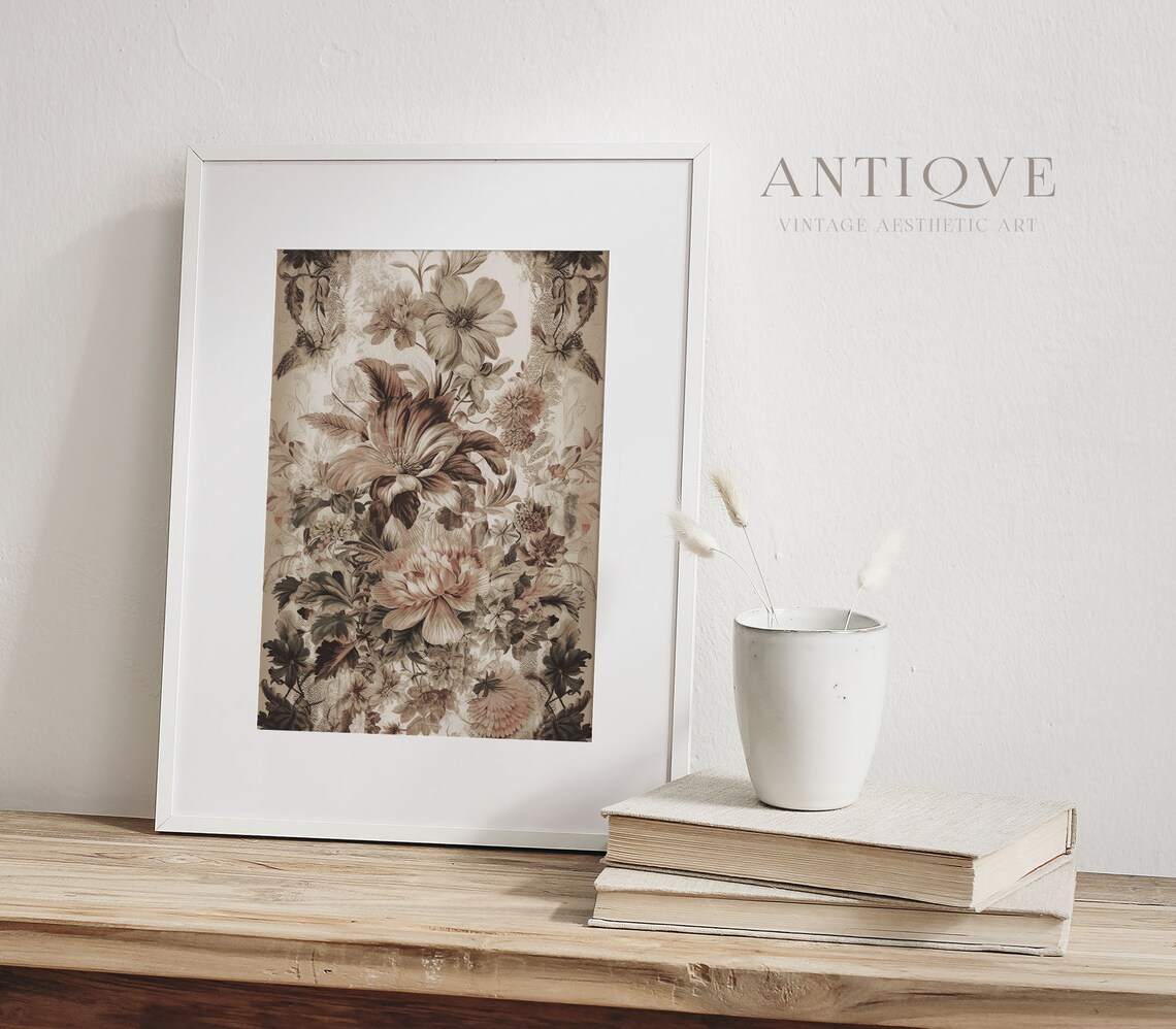 Floral Fabric Autumn Colour Palette Neutral - Image 4