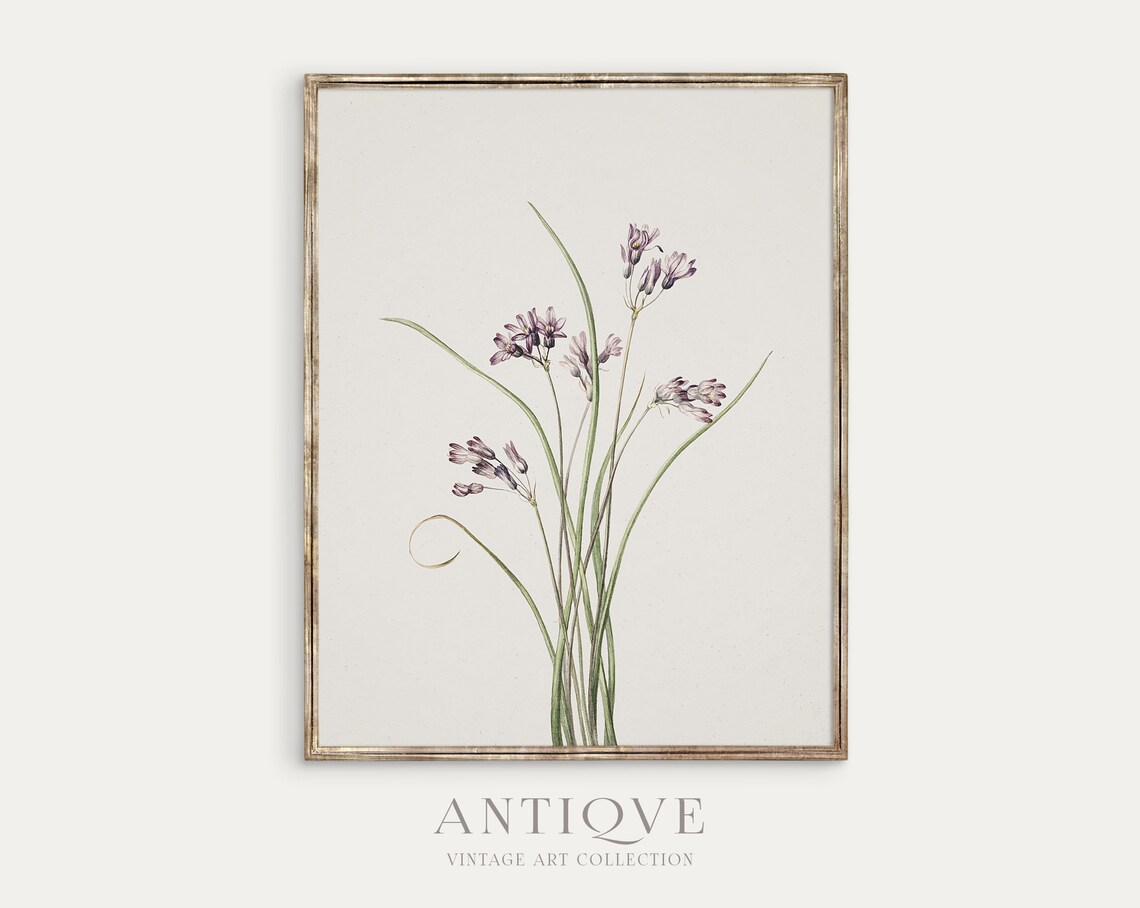 Vintage Flowers Botanical Painting, Art Print