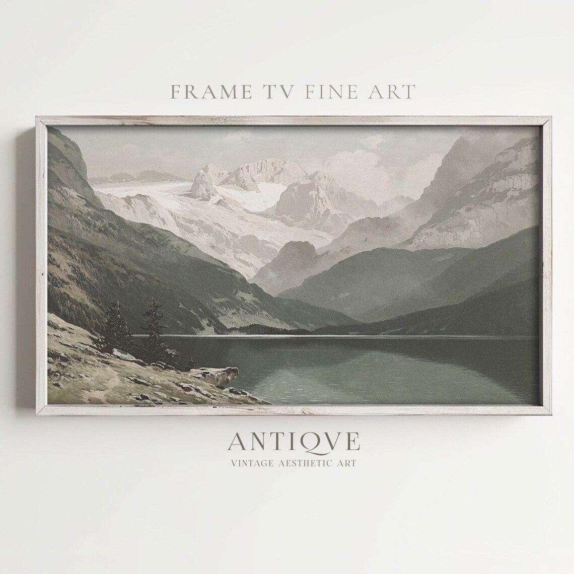 Lake Landscape, Country Winter Art Print - Image 3