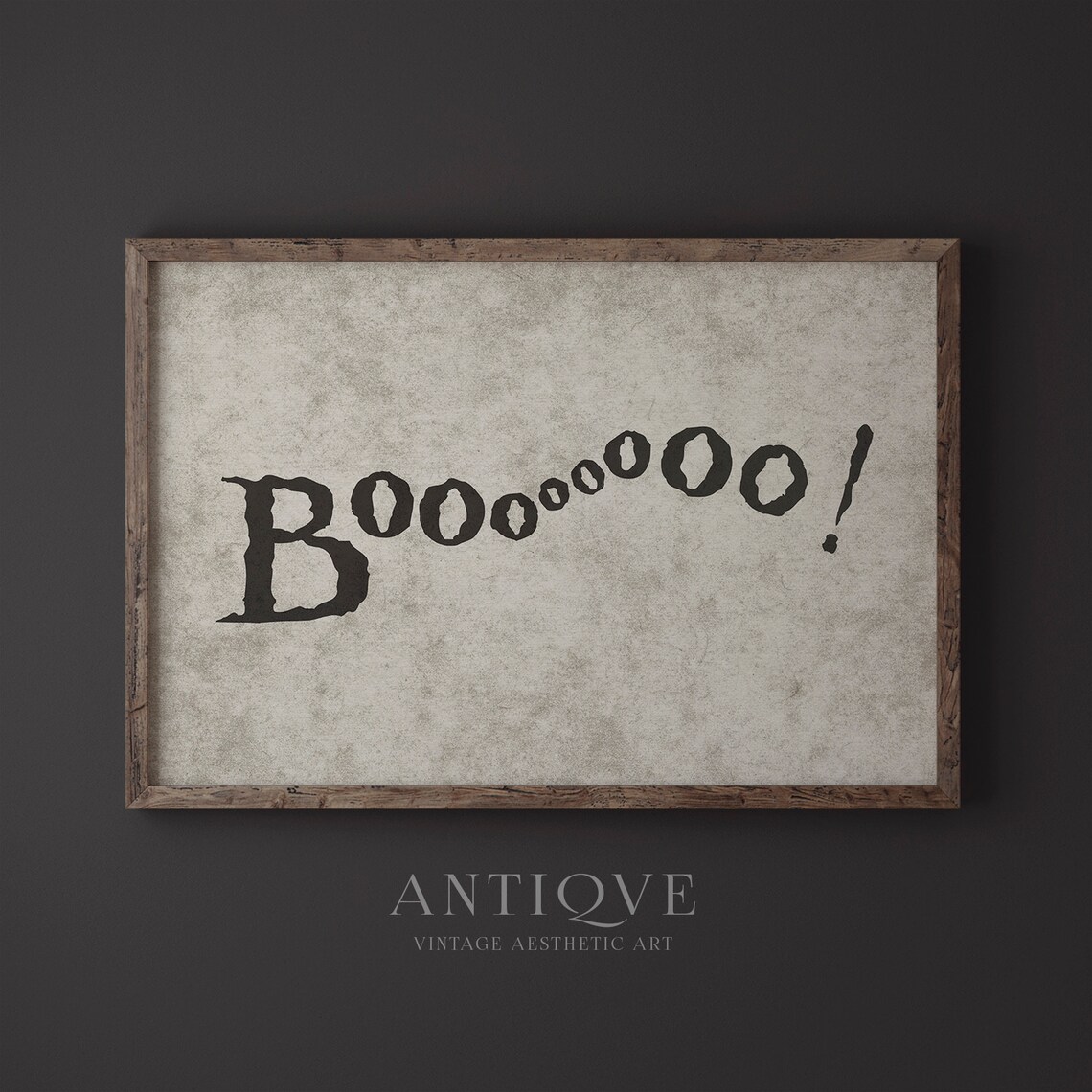 Boo Halloween Sign, Neutral Rustic Halloween Poster - Image 3