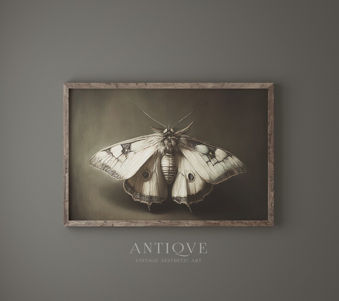Moth Painting Print, Dark Academia Wall Art - Image 4