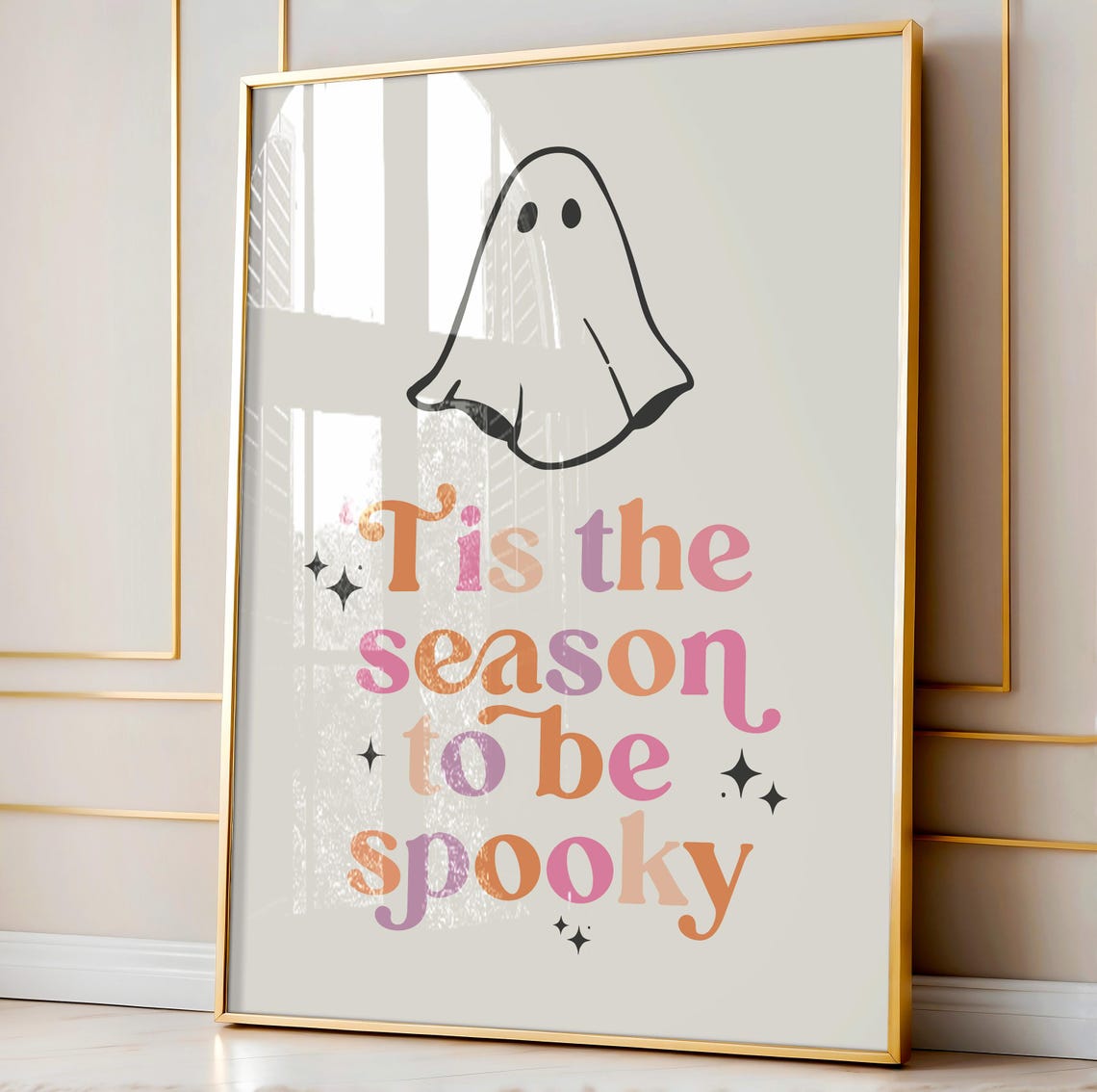 Tis The Season To Be Spooky Ghost Pastel Halloween Decor Poster - Image 2