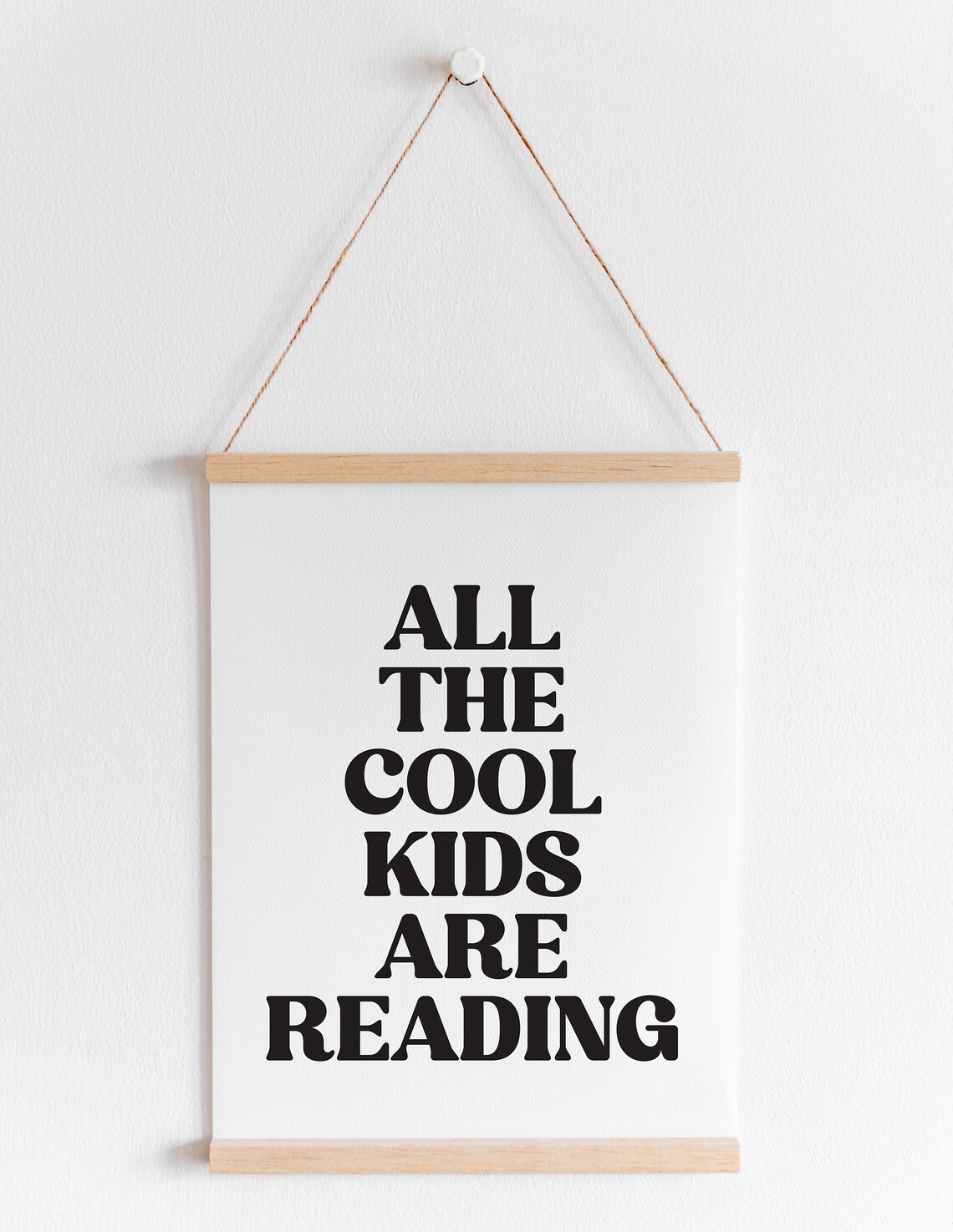 All The Cool Kids Are Reading Retro Reading Nook Quote Poster - Image 2