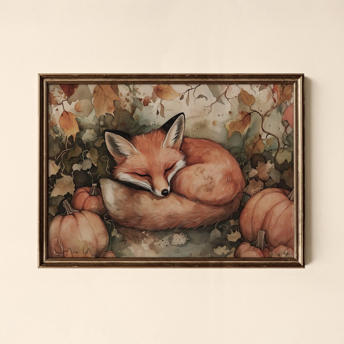 Thanksgiving Fox Print Holiday Wall Art Bathroom Collected Prints Cpl642