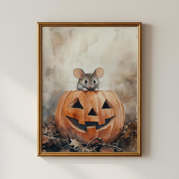 Halloween Mouse Print Nursery Decor Wall Art Collected Prints Cpp811