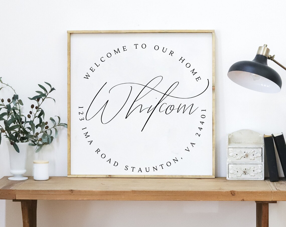 Last Name Sign - Wedding Gift, Family Name Sign