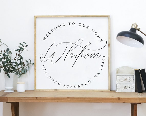 Last Name Sign - Wedding Gift, Family Name Sign