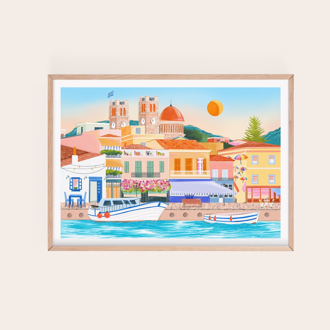 Aegina Greece Travel Poster, Europe Art Print - Image 2