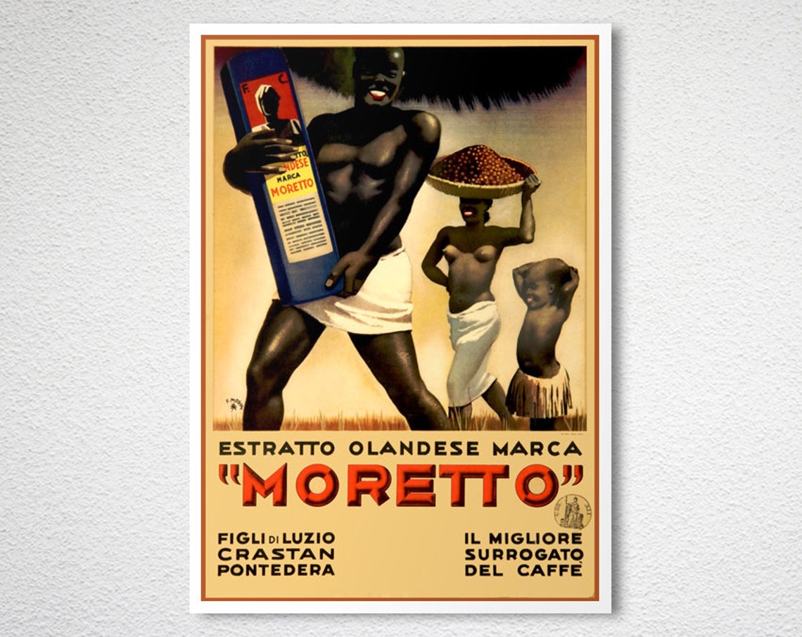 Moretto Dutch Extract Coffee Substitute Vintage Italian Ad Poster - Image 2