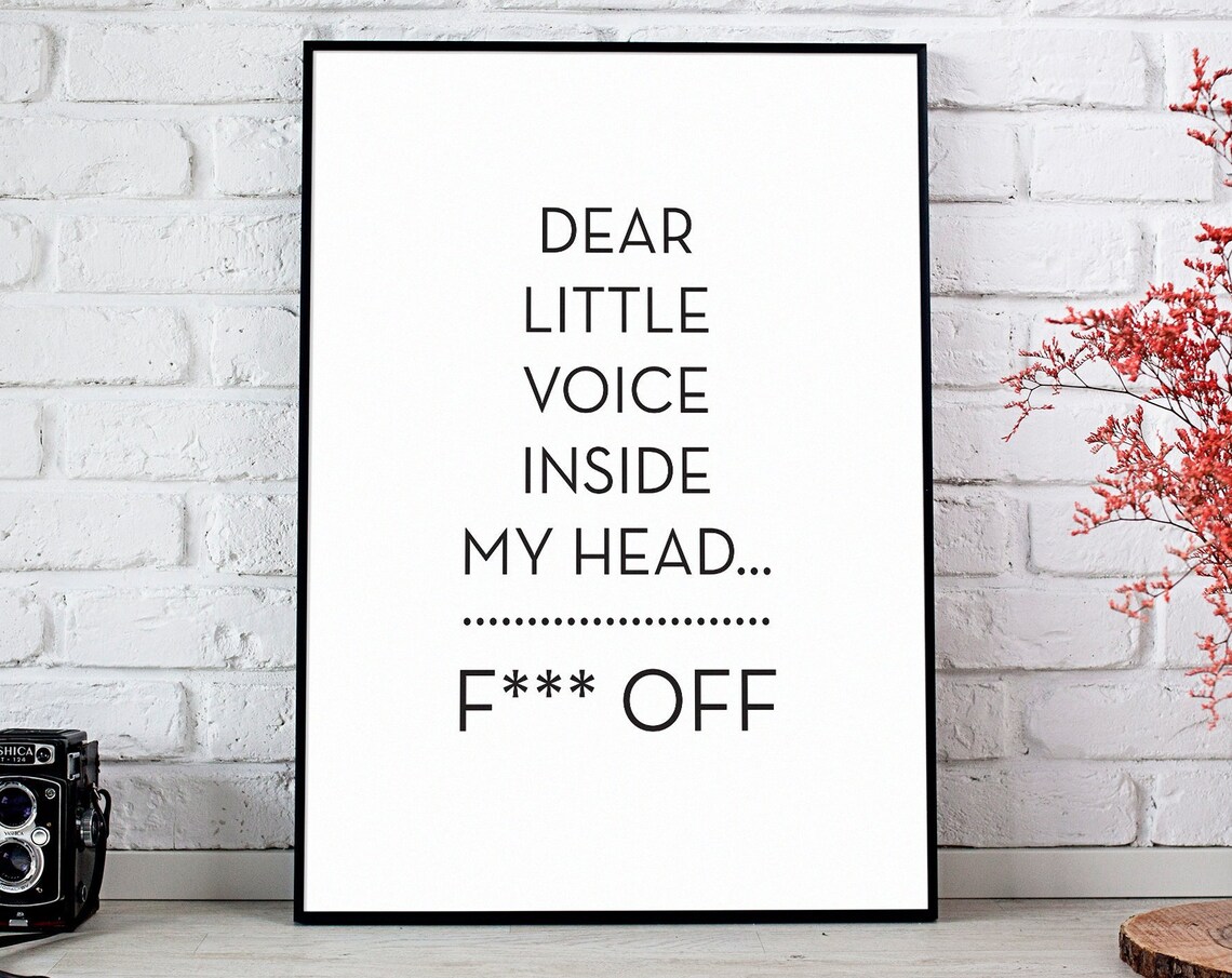 Fuck Off Scandinavian Poster, Motivational Quote Print