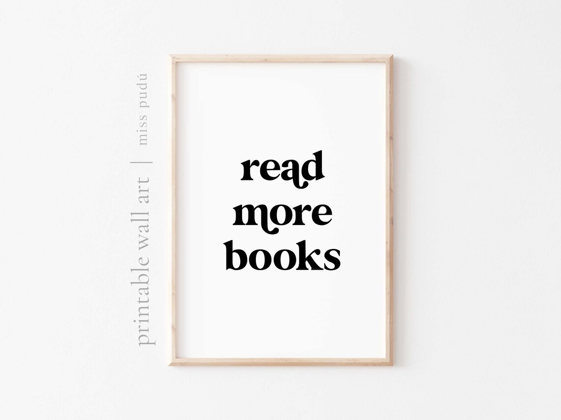 Read More Books Wall Art Print, Book Lover Decor