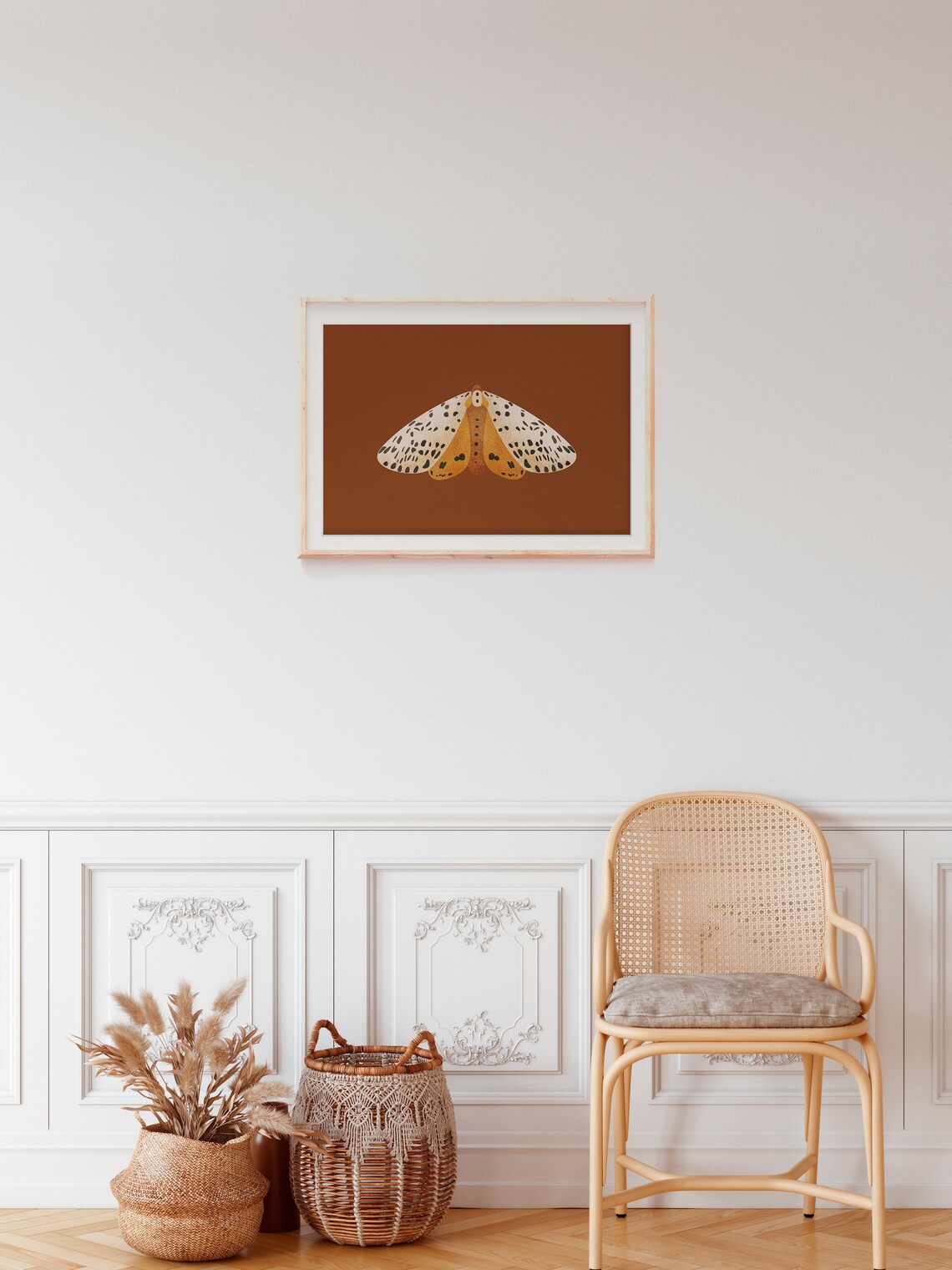 Moth Illustration Modern Wildlife Garden Decor Art Print - Image 2